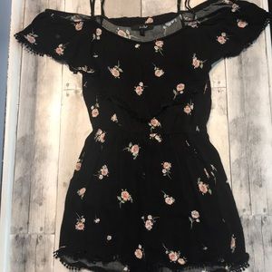 Rose Print Romper